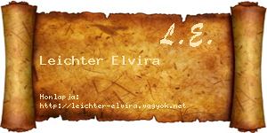Leichter Elvira névjegykártya